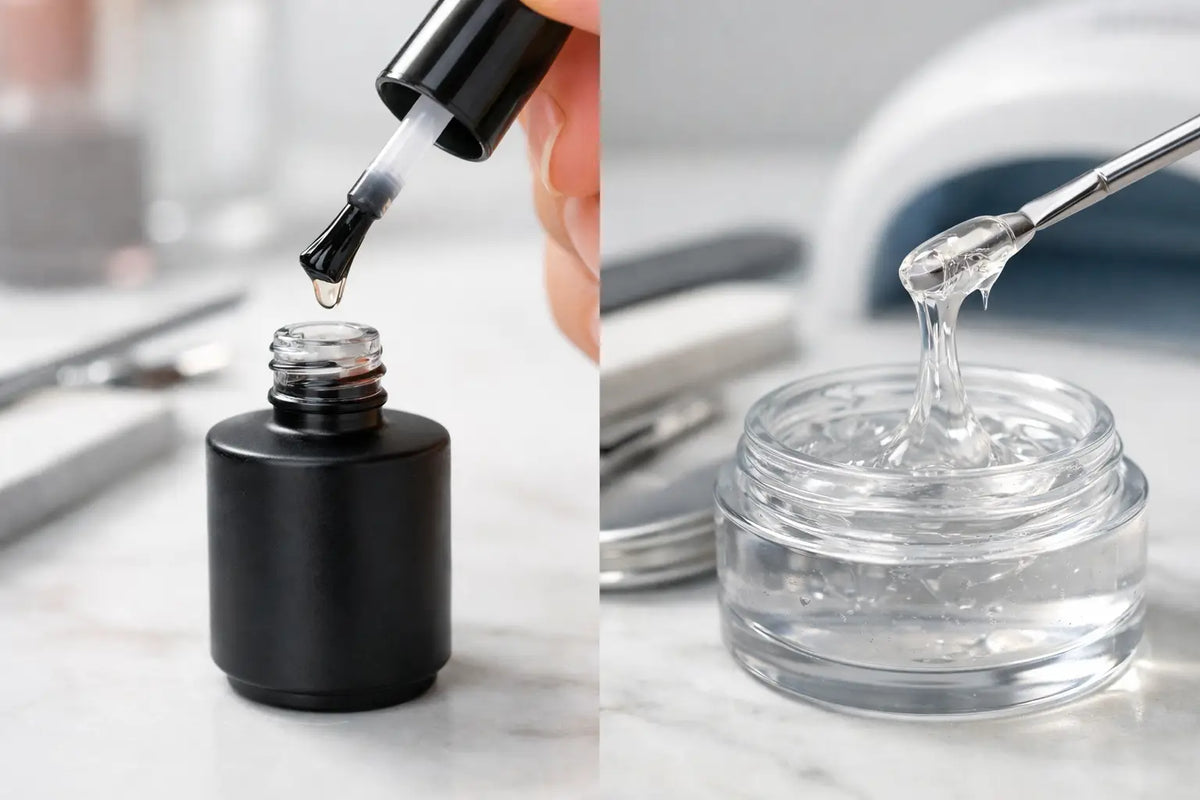 Rubber Base Versus Builder Gel for Salon Sets