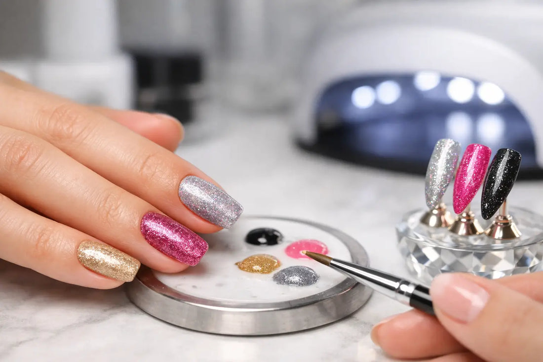 Lurex Gel Nail Designs That Perform in the Salon
