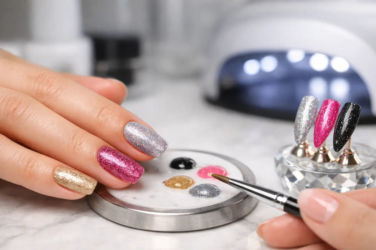 Lurex Gel Nail Designs That Perform in the Salon