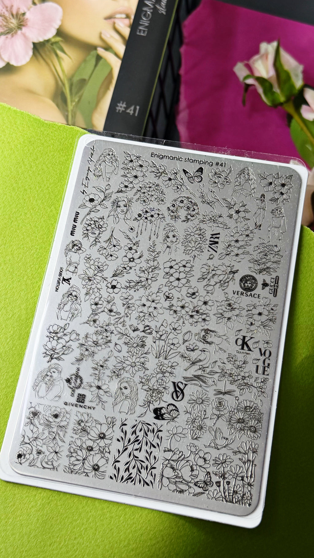 ENIGMANIC Stamping Plate #41 — Florals