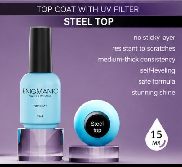 Glossy top without adhesive layer Steel Top 15 ml.