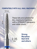 Fine-Grit Diamond Flame Nail Drill Bit